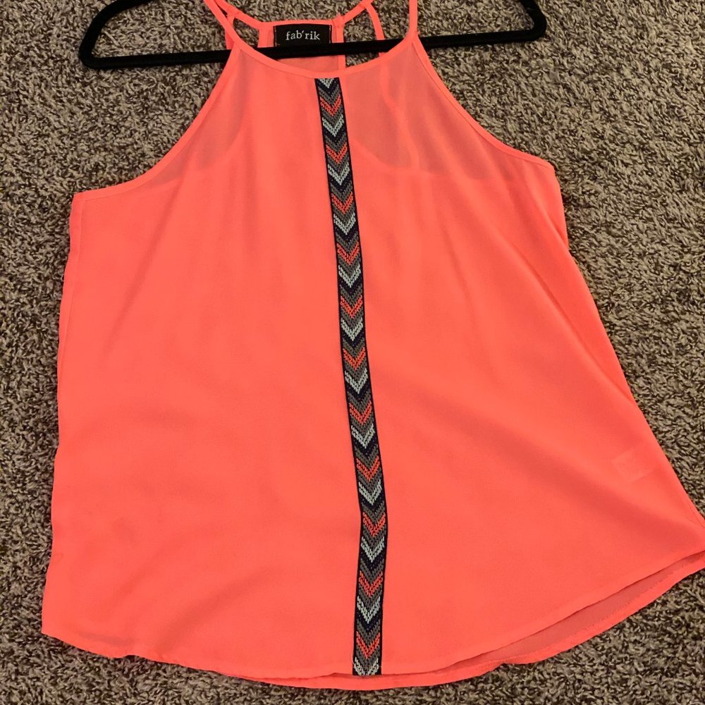 Fab'rik Neon Coral Tank